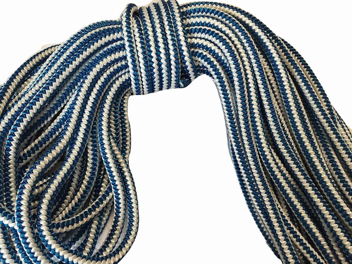  Blue Ox Rope 3/4 Inch by 150 Feet 12 Carrier 24 Strand Arborist  Bull Rope, White/Blue, Made in The USA : Tools & Home Improvement