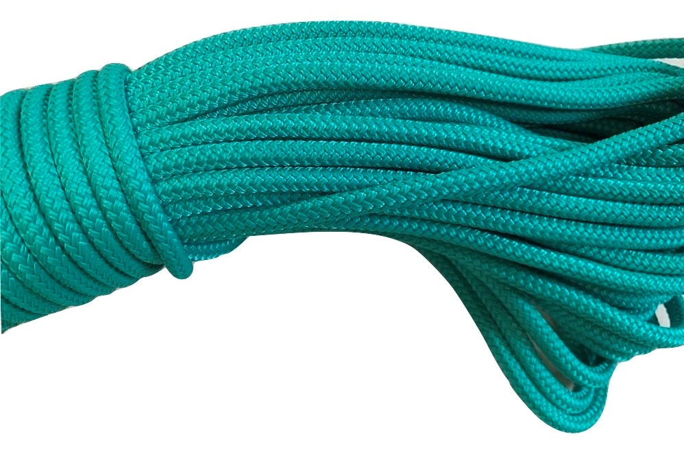 1/4 x 200 ft. Double Braid-Yacht Braid polyester rope. Green
